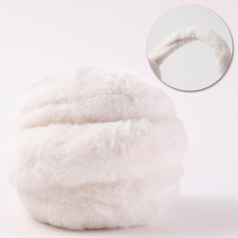 SUNBORRY Store Foldable Ear Muffs for Women, Faux Fur Adjustable Earmuffs for Winter - Image 2